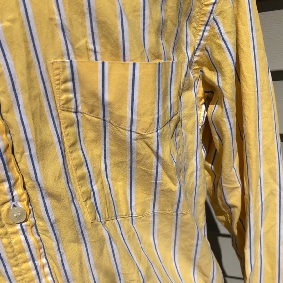 J.Crew tailored fit button down yellow striped - Picture 4 of 8
